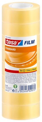 tesa 8 Stück tesafilm, Transparentes Multifunktions-Klebeband (33m x 19mm) Set