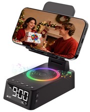Gifts for Men Women, Cell Phone Stand with Bluetooth Speaker,Sound Black