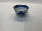 Antique Chinese Blue and White Porcelain Bowl Gold Rim Decoration