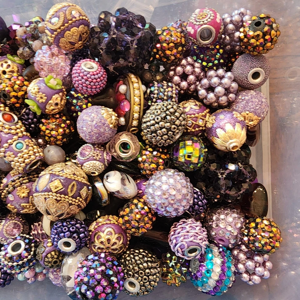 NEW 30 PC Purple Jesse James Beads RANDOMLY picked MIXED - Image 4 of 4