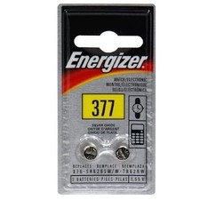 Energizer Watch/Electronic Batteries, 1.55 Volts, 377, 2 Batteries