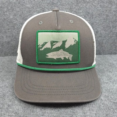 RepYourWater Hat Cap Snapback Adjustable Gray Trout Fishing Outdoors Mens