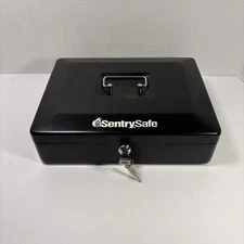 Sentry Safe Metal Money Box – Cash Box with Keys