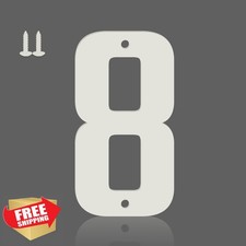 Ya chtttwo 3 Inch White 8 House Number