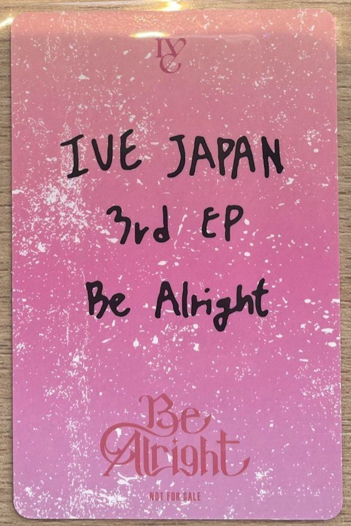IVE Be Alright OSAKA Japan 10/13 Offline Events Benefit Official