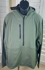 RLX Golf Ralph Lauren Performance Half-Zip Olive Green Jacket w/Hood - Men  s 2XL