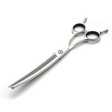 Moontay Professional 7.0" Dog Grooming Chunkers Scissors, Upward Curved Pets ...