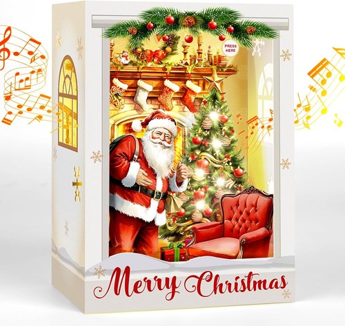Aazon.co : Christas Cards, Pop Up Cards, Usical Christas Cards, 3D Pop Up Christas Cards - View #6