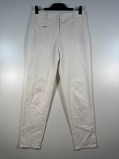 Moschino Womens Chino Pants Straight Leg Rayon Flat Front Career Wear White Sz 8