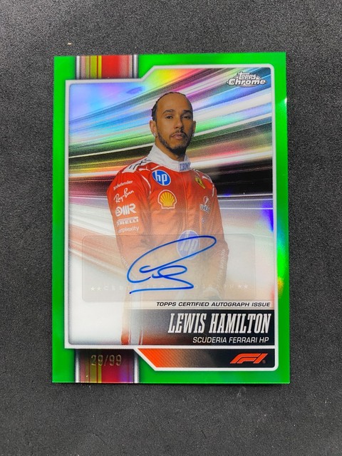 2026 Topps Chrome Formula 1 Lewis Hamilton Green Refractor Auto 29/99 #CAC-LH