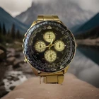 Seiko Flightmaster 7T34-6A09 Quartz Chronograph Vintage Gold-Tone