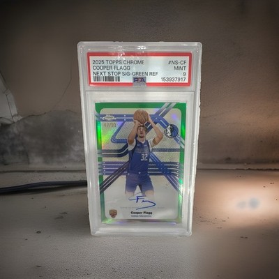 Topps 2025-26 Topps Chrome Cooper Flagg Next Stop Auto PSA 9 /99 Mavericks