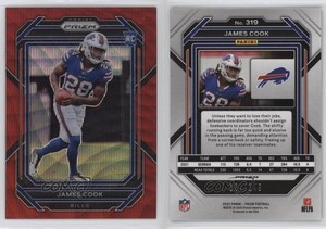2022 Panini Prizm Rookies Red Wave Prizm /149 James Cook #319 Rookie RC