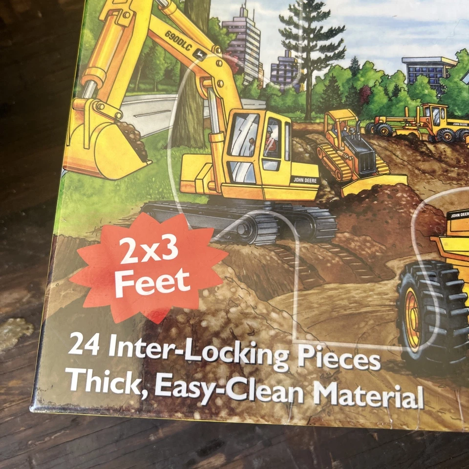 John Deere Tractor Giant Shaped Floor Puzzle 34 BIG PIECES 3' X 2' NEW 2003 VTG - Image 2 of 4