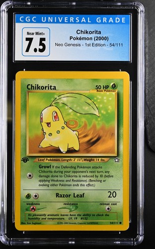 Chikorita (1st Edition) graded CGC 7.5 for sale on eBay