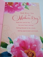 DaySpring God Bless You Mother's Day Card Pink Flowers Numbers 6:25