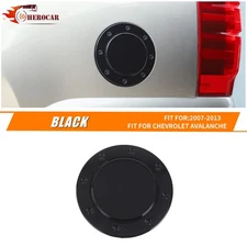 Black Door Gas Cap Fuel Filler Tank Cover For Chevy Avalanche 07-13 Accessories