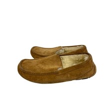 UGG Australia Ascot Suede Slippers Mens 10 Chestnut Brown Sheepskin 5775 Loafers