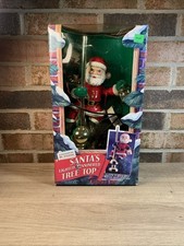 Working !! Vintage 1994 Mr. Christmas Santa Claus Lighted Animated Tree Topper