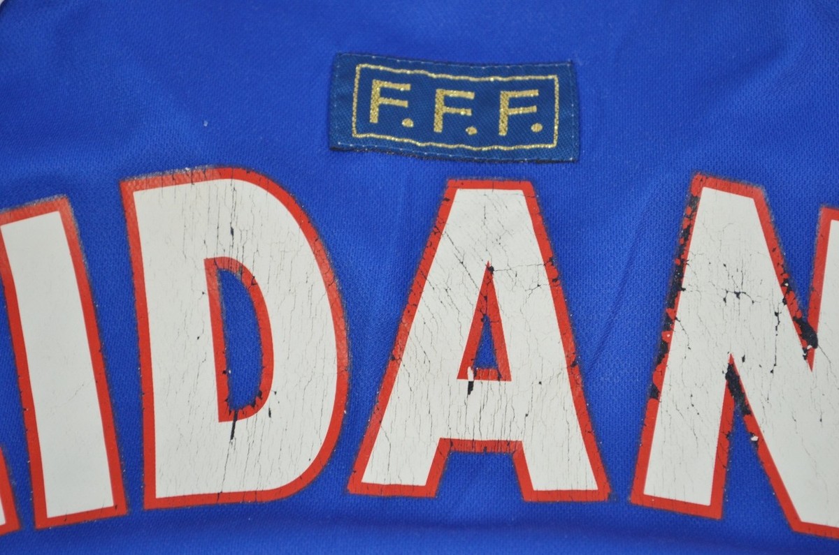 Adidas World Cup 98 1998 France Zinedine Zidane Home Soccer Jersey