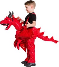 Drache rot ride on Kinderkostüm Kostüm Drachenkostüm Kinder Jungen 