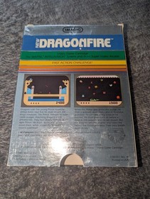 Dragonfire (Intellivision, 1983) Cartridge, Manual, Overlays, & Box! Tested!