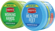 O'keeffe's Working Hands Hand Cream, 6.8 Oz Jar And Healthy Feet Foot