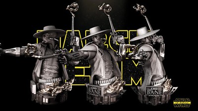 3D gedruckte 16K Cad Bane Fan Made Büste bis Maßstab 1:4