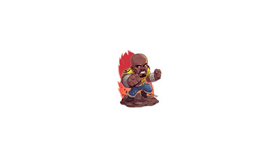 Marvel luke cage chibi minimalism heroes hero Custom Gaming Mat Desk 5676