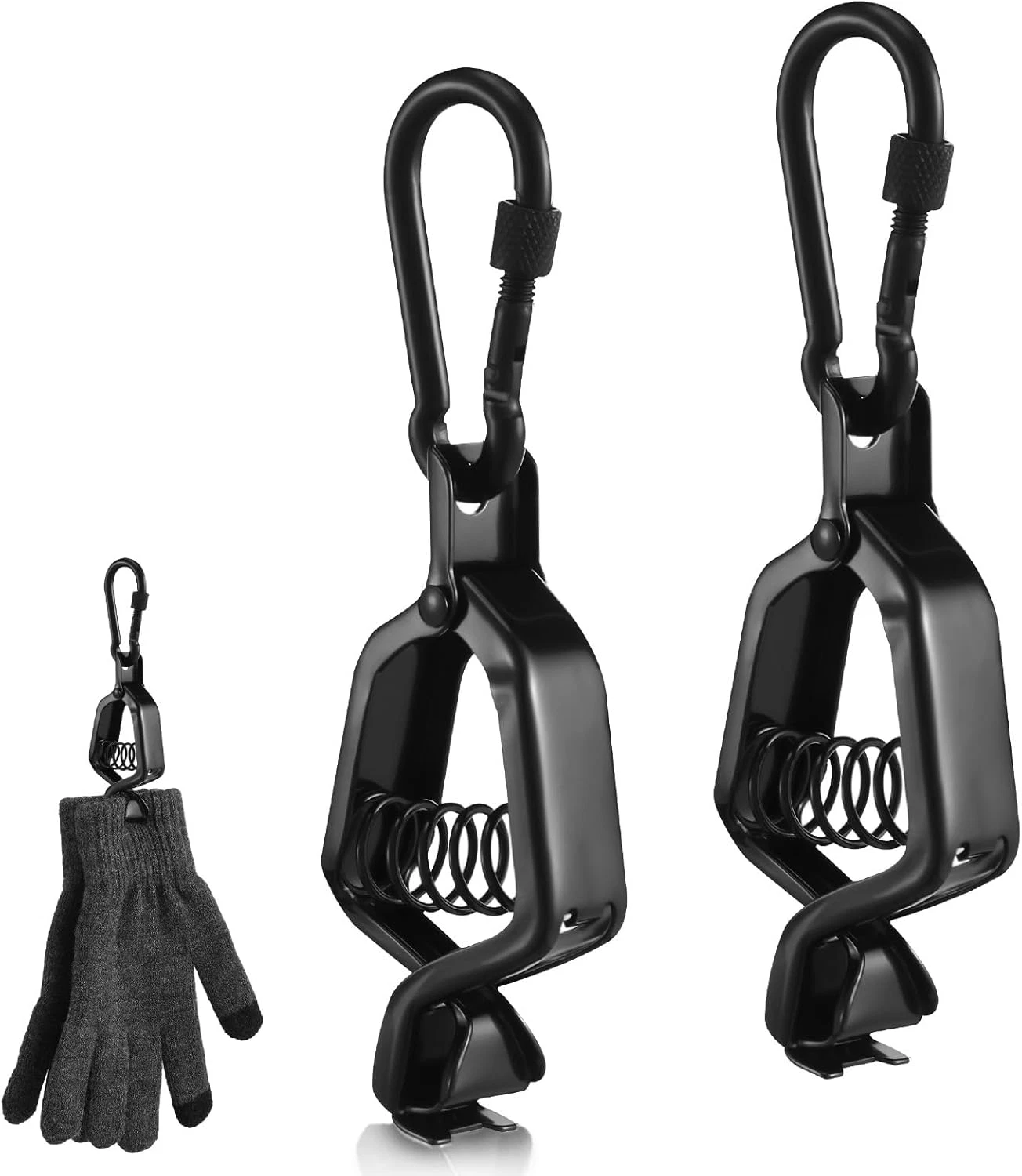 Stainless Steel Glove Clips for Firefighters - 2 Pack Tactical Holder