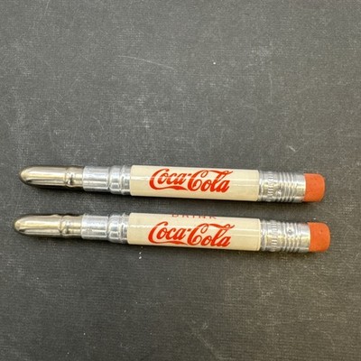 Vintage Coca-Cola Bullet Cap Pencil Lot of 2 Drink Coca-Cola Advertising Pencils