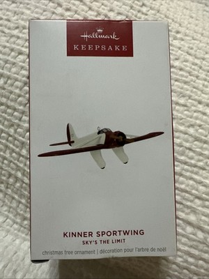 2025 Hallmark Sky's the Limit Kinner Sportwing Airplane Ornament