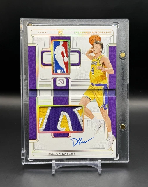 2024-25 National Treasures Dalton Knecht Rookie Booklet Auto /10 Logoman Lakers