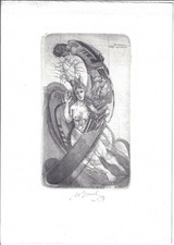 AUGUSTINAS BURBA: Exlibris für Amy + Luigi Bergomi