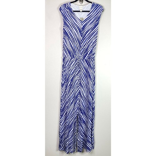 New Chico's V-Neck Striped Maxi Dress Women's Size Medium (Chico's Size 1) - Picture 9 of 9