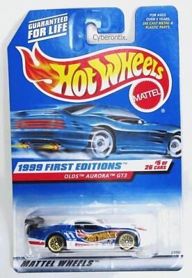 Hot Wheels OLDS AURORA GTS-1 WHITE VERSION First Editions #5 1999 c9+ #911 MOMC