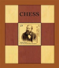 St. Vincent 2013 - Chess Champion Steinitz - Souvenir Stamp Sheet Scott 3880 MNH
