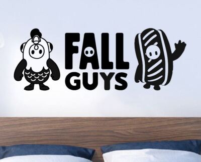 Fall Guys vinyl stickers wall door decal gaming | eBay UK