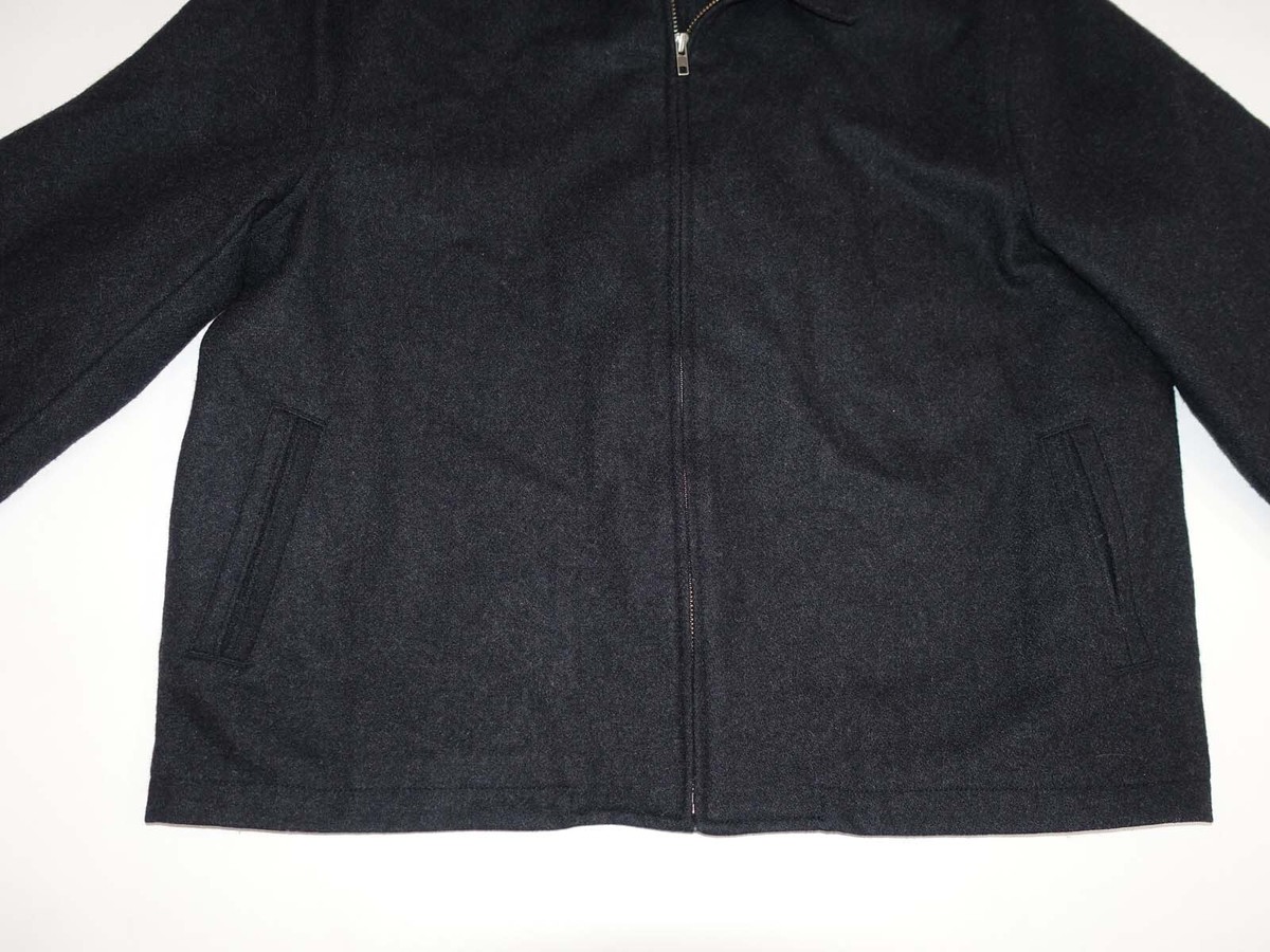 ジャケット・アウター 00s OLD NAVY wool blouson black L Old Navy Men's Wool Blend Coat Size XXL Charcoal Gray Zipper