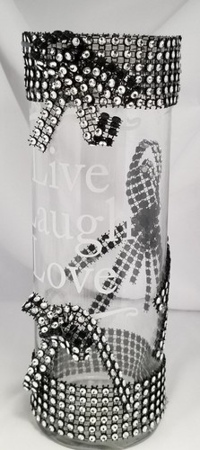 CBH Bling Bling Centerpiece Handmade 10 inch Glass Vases SHIPPED IN US ONLY NEW - Picture 7 of 12