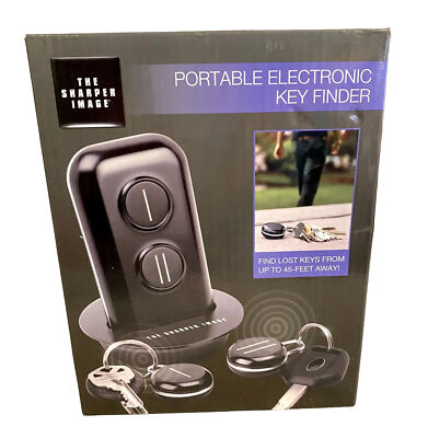Sharper Image Electronic Key Remote Or Other Item Finder Two Fobs 45 Foot Range