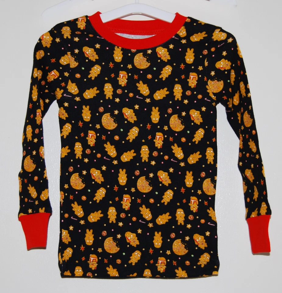 Nuevo con etiquetas Juego de pijama de vacaciones rojo negro Star Wars de cebra manchada 3 piezas talla 3T Foto 3 de 4