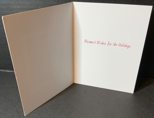 John Evans Design Christmas Card UNUSED Retro Design Season’s Greetings Trees - Picture 2 of 3