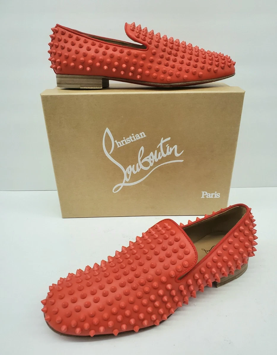 Christian louboutin top mens spiked loafers