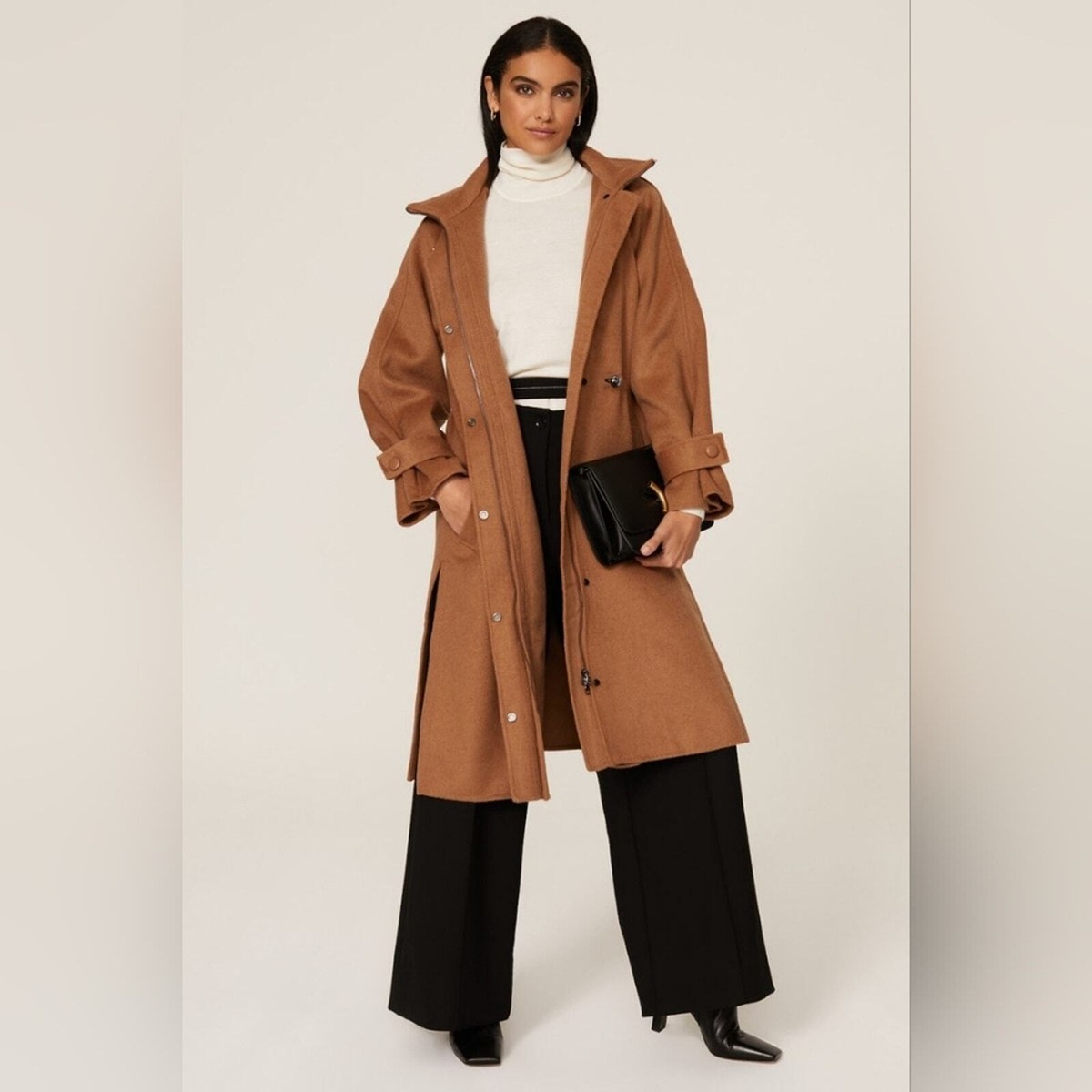 RTR Jason Wu Collective Drawstring Wool Coat xs (0-2) Peacoat