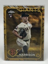 2024 Topps Chrome Gilded Kyle Harrison Gold Wave 45/75 Rookie Giants RC