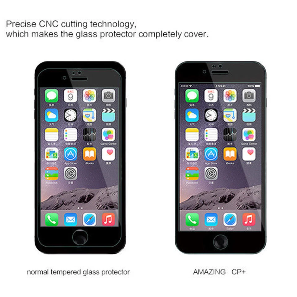 [3-Pack] Tempered Glass Full Screen Protective Film Cover for iPhone X/7 8 Plus - Image 3 of 4