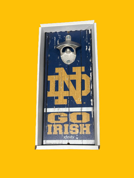Wincraft Notre Dame Fighting Irish Bottle Opener Wood Sign