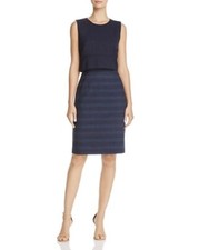 New with tags $595 ~ HUGO BOSS Dalera Sheath Dress in Navy - Size 8