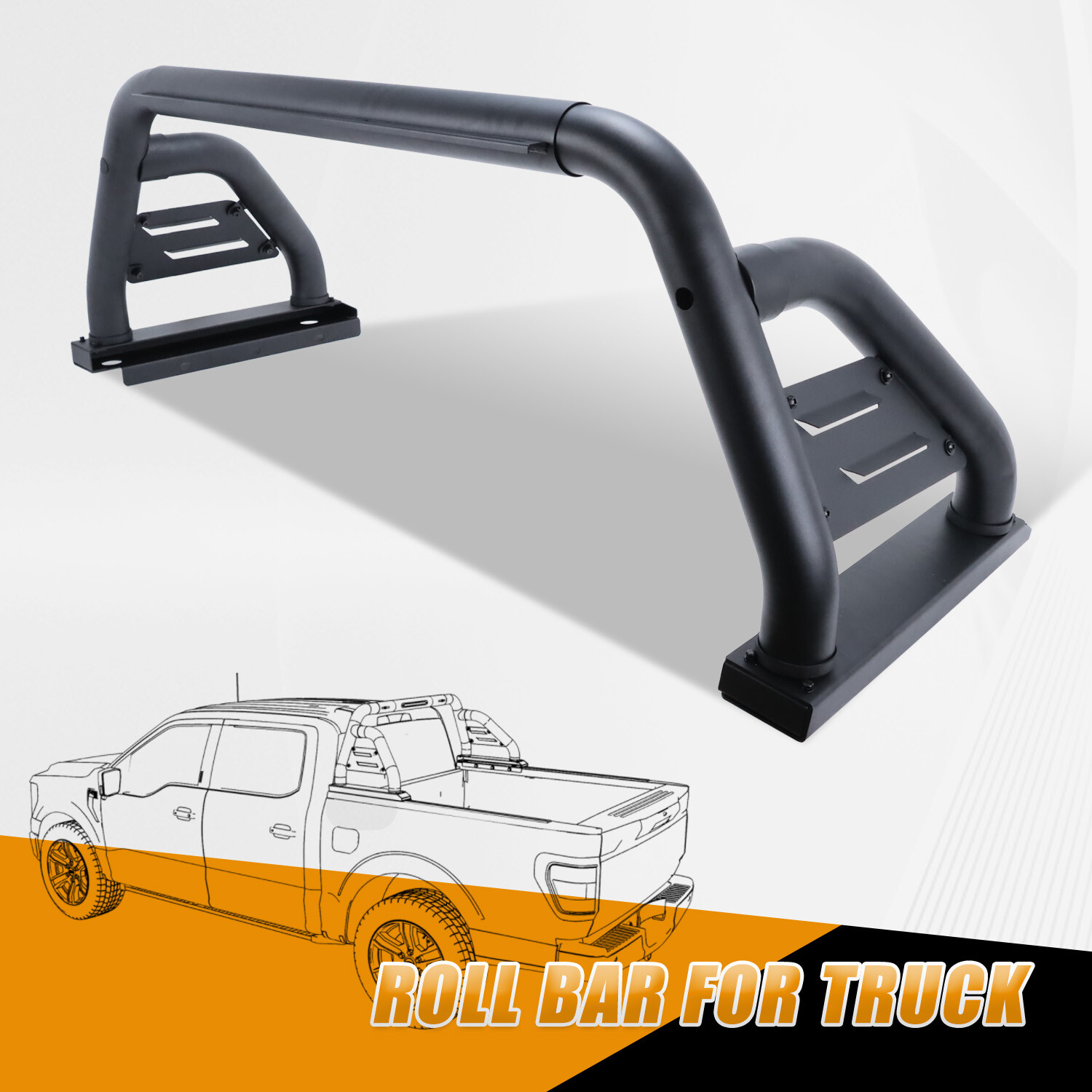 Universal Truck Sport Bar Full Size Roll Bar Chase Rack Bed Bar For Ram/F-150 US